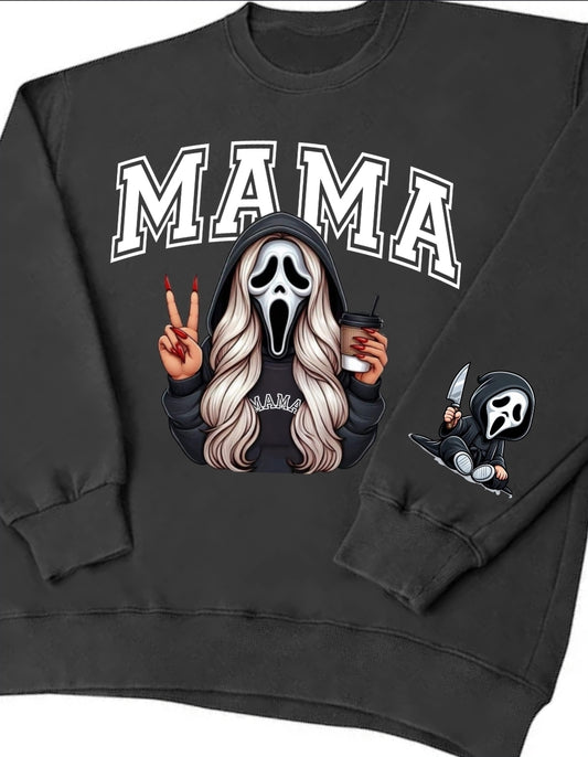 Horror Mama Custom Crewneck or Hooded Crewneck