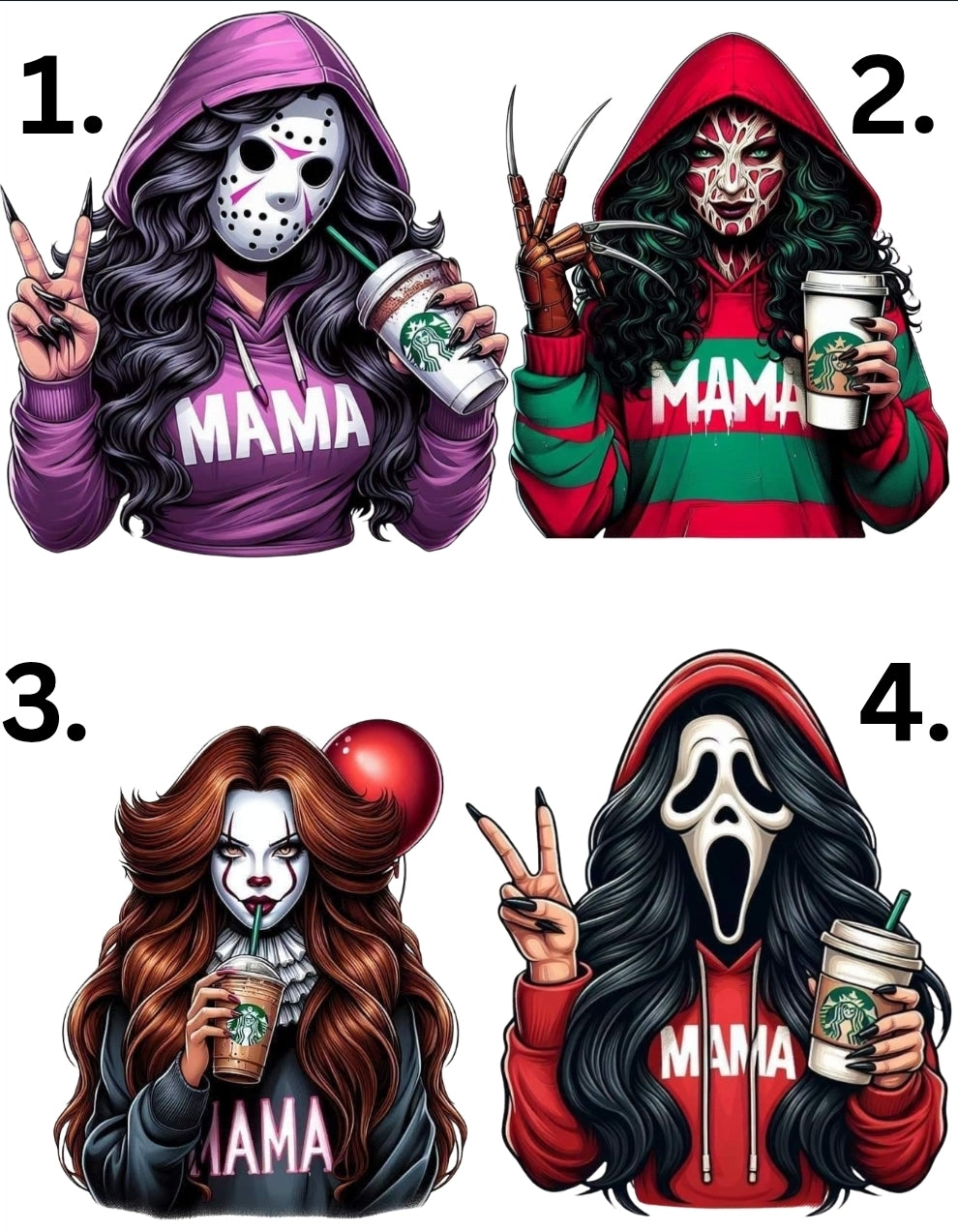 Horror Mama Custom Crewneck or Hooded Crewneck