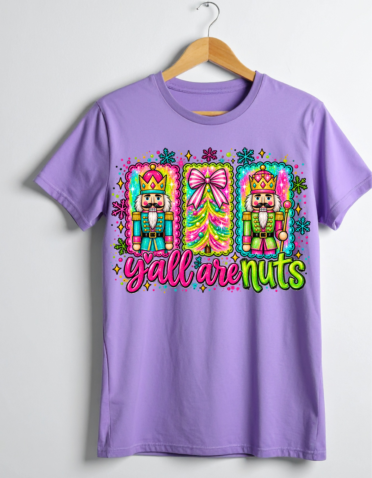 Y'all Are Nuts Christmas Nutcracker T-Shirt - product mockup