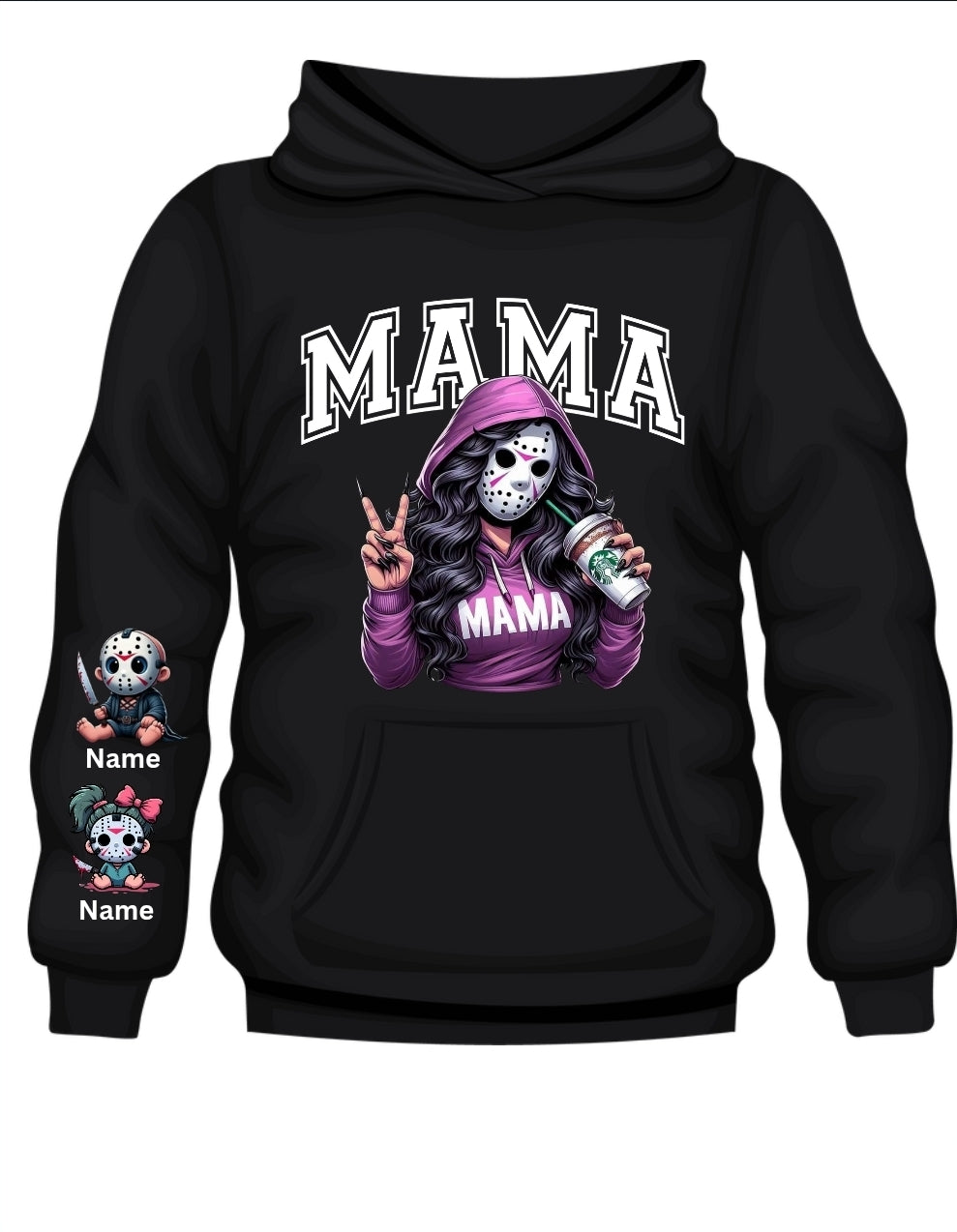 Horror Mama Custom Crewneck or Hooded Crewneck