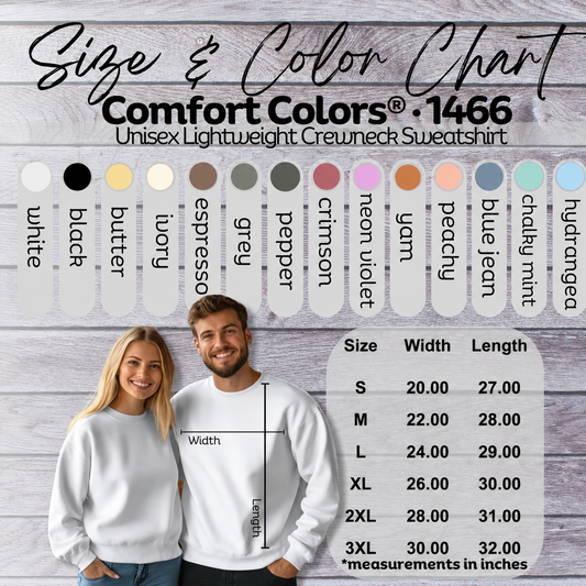 Build your custom Sweatshirt (comfort colors)